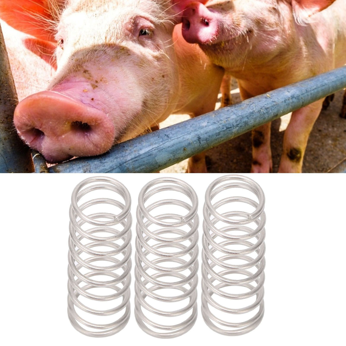 100PCS Pig Nipple Drinker Accessories Water Nozzle Spring for Poultry Animal Feeding