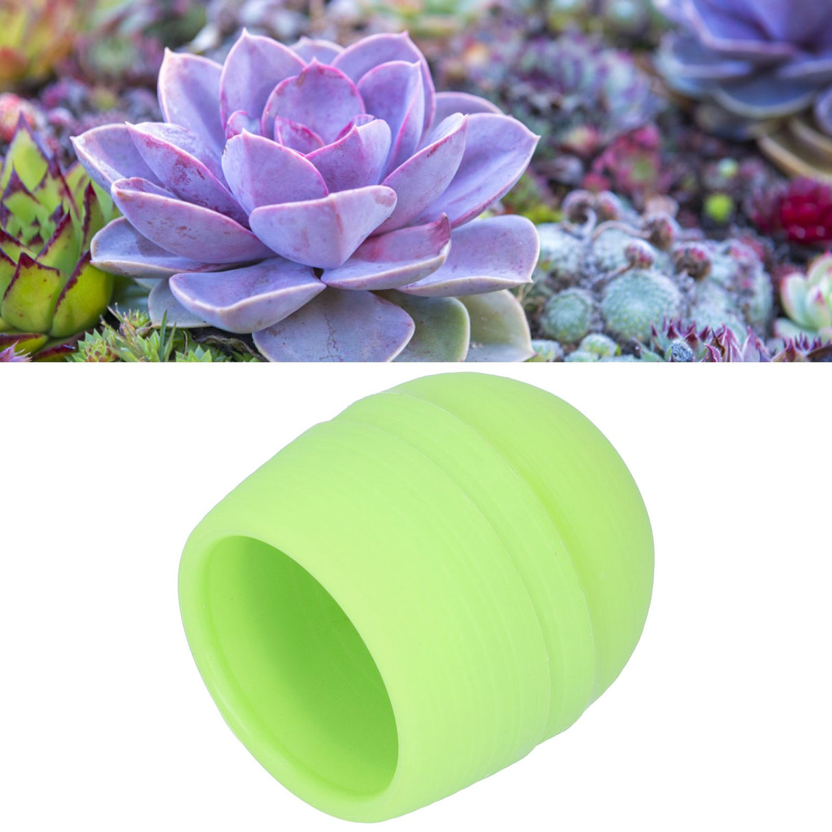 Mini Round Plastic Plant Flower Pot Garden Home Office Decoration Flower Pot for PlantingGreen
