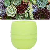 Mini Round Plastic Plant Flower Pot Garden Home Office Decoration Flower Pot for PlantingGreen - Extra Image