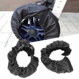 2Pcs Stroller Wheel Cover Oxford Cloth Dustproof Infant Pushchair Tire ProtectorFor Diameter 12‑16cm Small Wheel - Extra Image