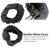 2Pcs Stroller Wheel Cover Oxford Cloth Dustproof Infant Pushchair Tire Protector(Pour une grande roue de 18 à 25 cm de diamètre ) - Extra Image