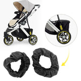2Pcs Stroller Wheel Cover Oxford Cloth Dustproof Infant Pushchair Tire Protector(Pour une grande roue de 18 à 25 cm de diamètre ) - Extra Image