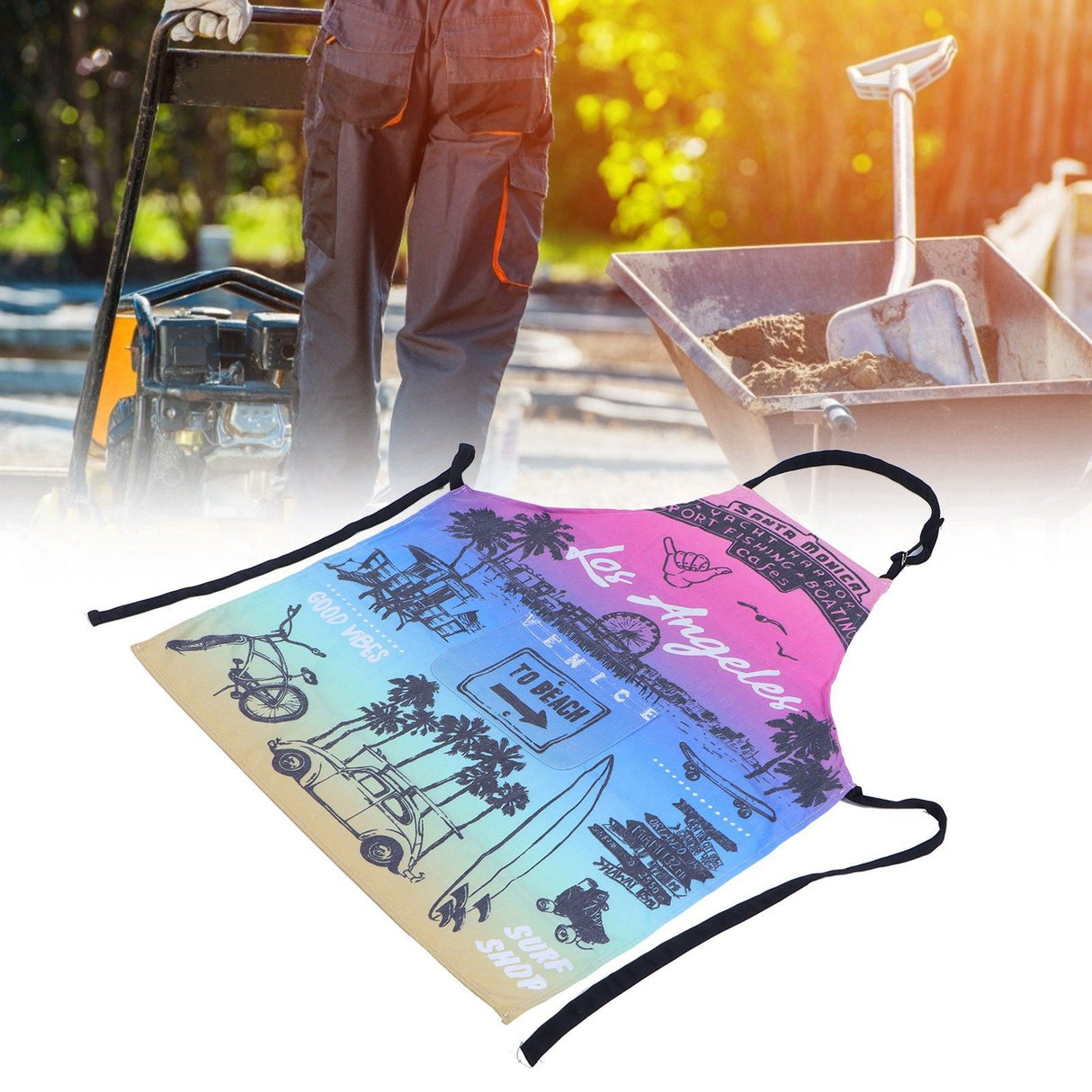 Multifunction Work Apron Adjustable Sleeveless Apron for Garden Cleaning Restaurant SuppliesStyle 8