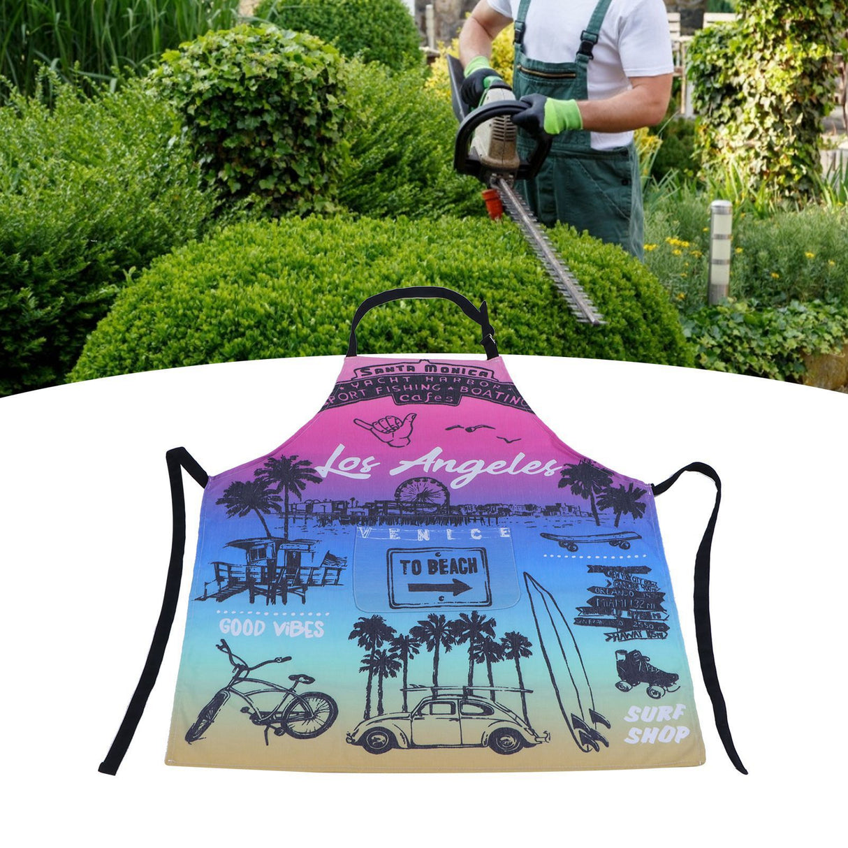 Multifunction Work Apron Adjustable Sleeveless Apron for Garden Cleaning Restaurant SuppliesStyle 8