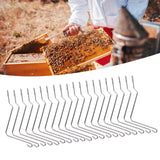 20PCS Stainless Steel Beehive Connector Bend Wire Holder Fastener for Wooden Beehive Tools - Extra Image