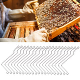 20PCS Stainless Steel Beehive Connector Bend Wire Holder Fastener for Wooden Beehive Tools - Extra Image