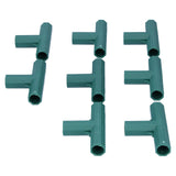 8Pcs T shape Connector DIY Plant Stake Joint Tee Adapter for 16mm Garden Plant Support - Close-Up Angle