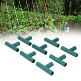 8Pcs T shape Connector DIY Plant Stake Joint Tee Adapter for 16mm Garden Plant Support - Extra Image