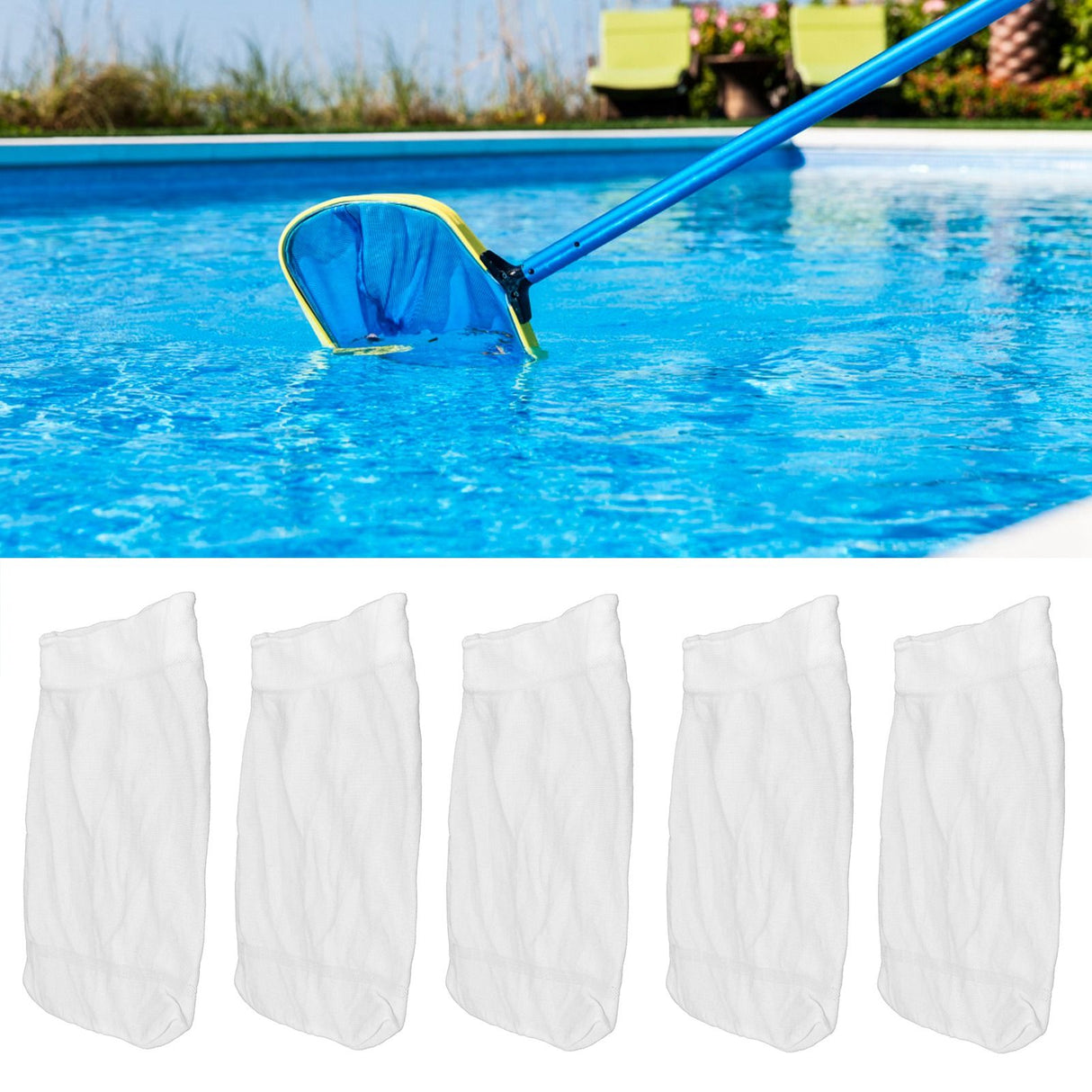 5PCS Pool Skimmer Socks Elastic Filter Replacement Pre Filter for Swimming Pool Spa