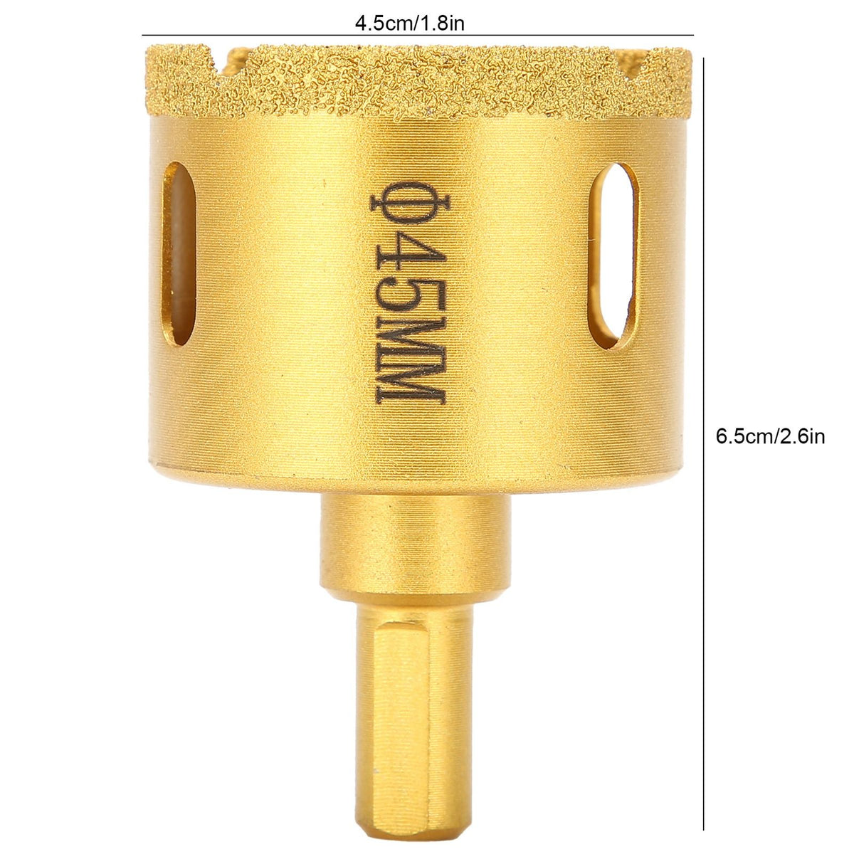 45mm Brazed Diamond Drill Bit Marble Glass Ceramic Tile Hole Saw for Hand Electric Drill