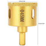 45mm Brazed Diamond Drill Bit Marble Glass Ceramic Tile Hole Saw for Hand Electric Drill
