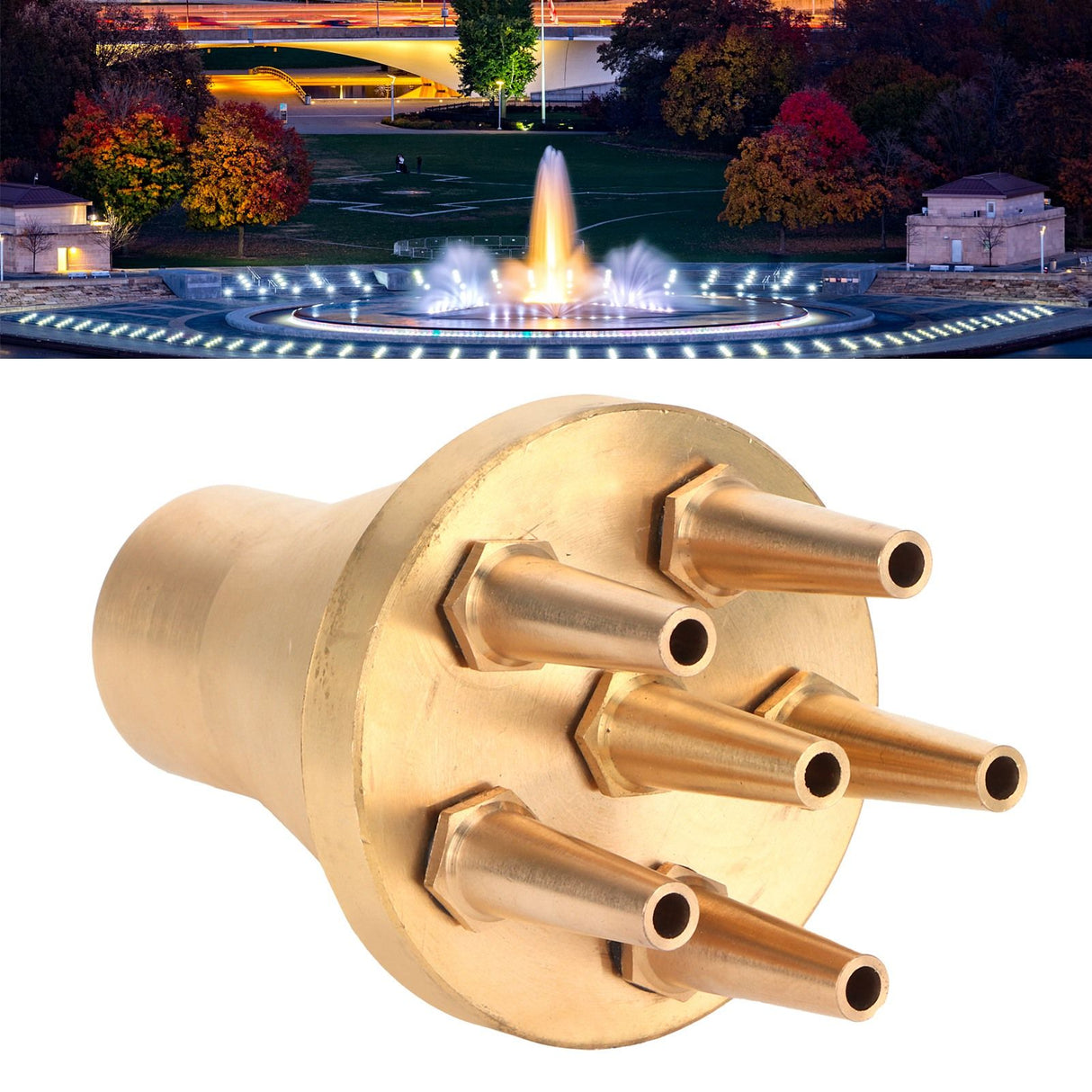 Fountain Sprayer G1in DN25 Female Thread Brass Landscape Sprinkler Spray Head for Garden Pond