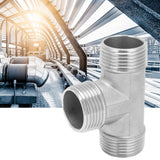 T Shaped Connector G1in Male Thread Stainless Steel Tee Adapter Hardware Pipe Fittings