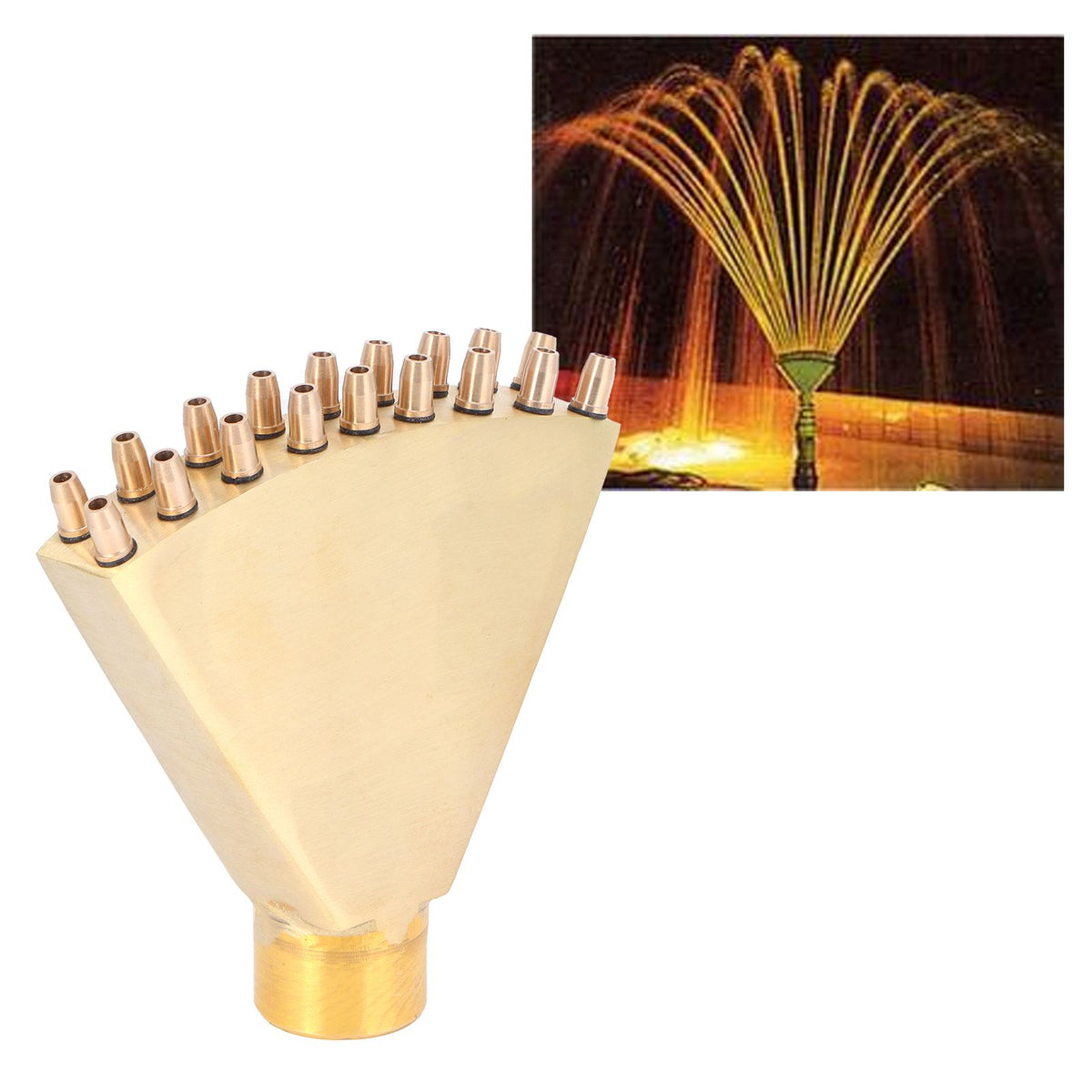 Brass Fountain Sprinkler G1in Female Thread Adjustable Scattering Landscape Sprayer