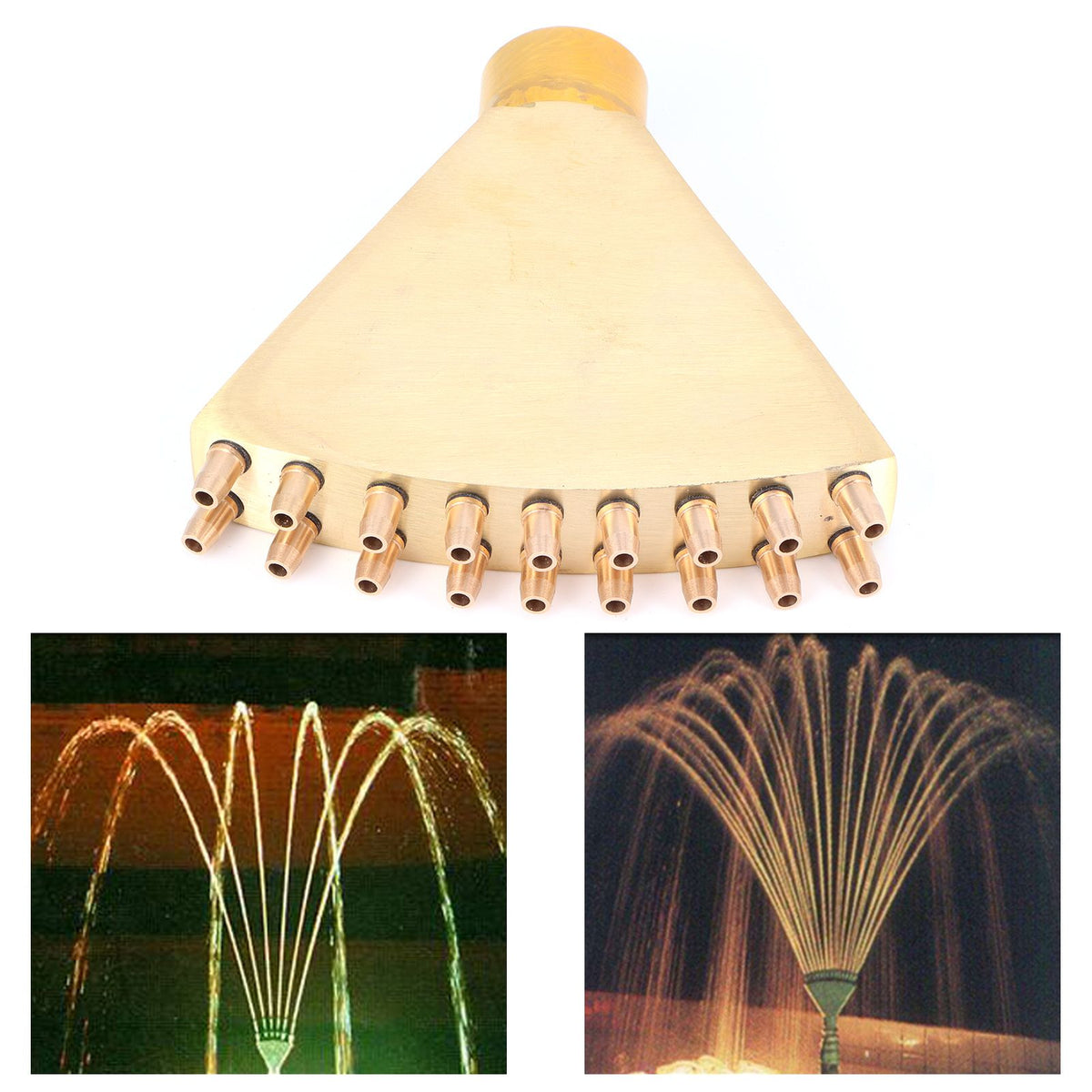 Brass Fountain Sprinkler G1in Female Thread Adjustable Scattering Landscape Sprayer