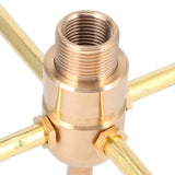 G1/2 Female Thread G3/4 Male Thread 4 Arm Rotate Water Fountain Nozzle Spray Head Sprinkler for Garden Pond