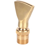 Brass Narrow Fan Jet Water Fountain Nozzle Spray Head Adjustable Pond Sprinkler(G1/2 Female Thread G3/4 Male Thread ) - Front View