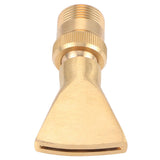 Brass Narrow Fan Jet Water Fountain Nozzle Spray Head Adjustable Pond Sprinkler(G1/2 Female Thread G3/4 Male Thread ) - Top-Down View