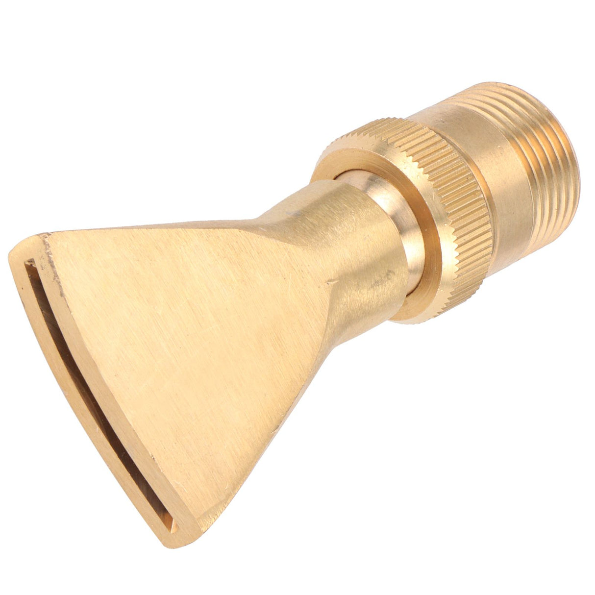 Brass Narrow Fan Jet Water Fountain Nozzle Spray Head Adjustable Pond Sprinkler(G1/2 Female Thread G3/4 Male Thread )
