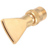 Brass Narrow Fan Jet Water Fountain Nozzle Spray Head Adjustable Pond Sprinkler(G1/2 Female Thread G3/4 Male Thread ) - Rear View