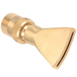 Brass Narrow Fan Jet Water Fountain Nozzle Spray Head Adjustable Pond Sprinkler(G1/2 Female Thread G3/4 Male Thread ) - Close-Up Angle