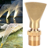 Brass Narrow Fan Jet Water Fountain Nozzle Spray Head Adjustable Pond Sprinkler(G1/2 Female Thread G3/4 Male Thread )