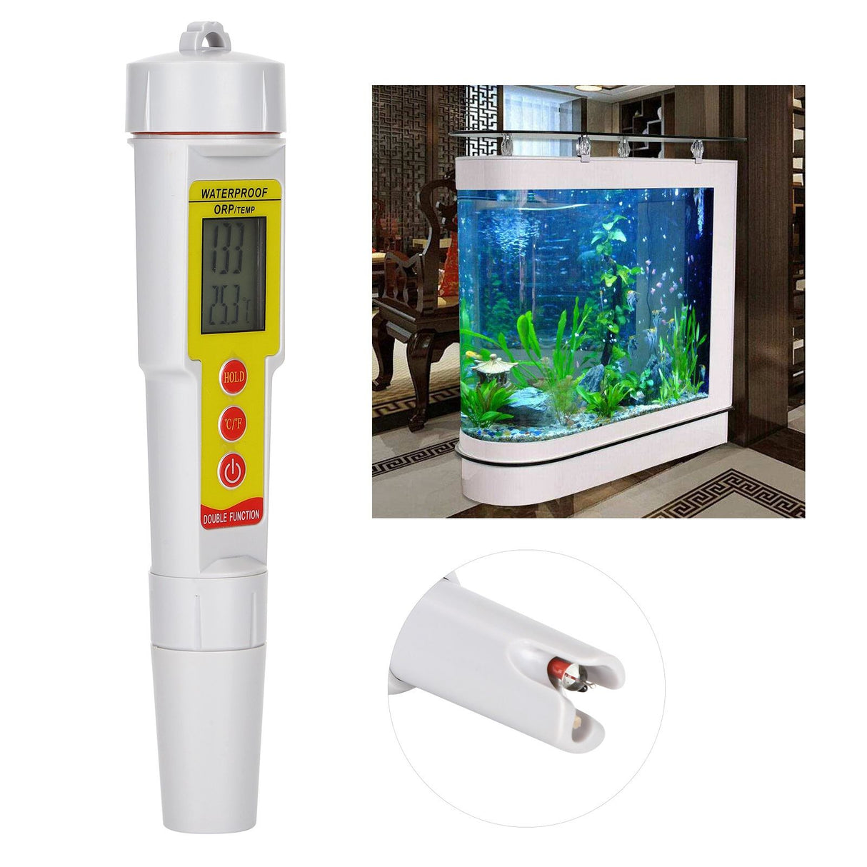 ORP Meter Portable Redox Potential Test Pen Digital Measurement ORP/Temperature Tester