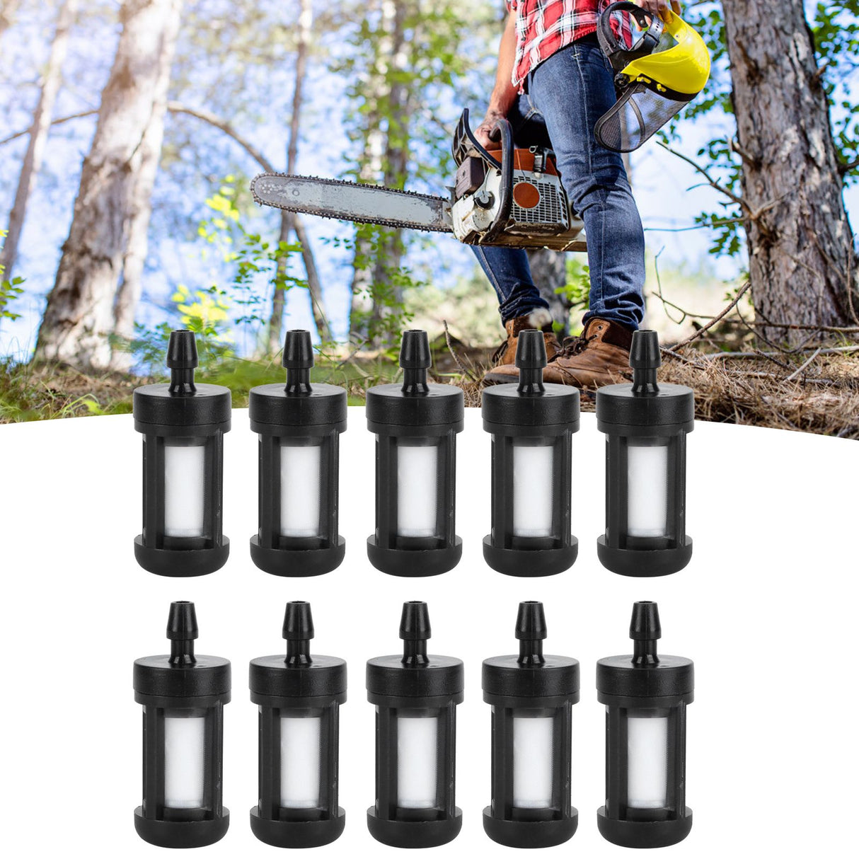10Pcs Fuel Filter Fit for Stihl 0000‑350‑3502 FS38 FS46 FS55 FS55R FS55RC Chainsaw