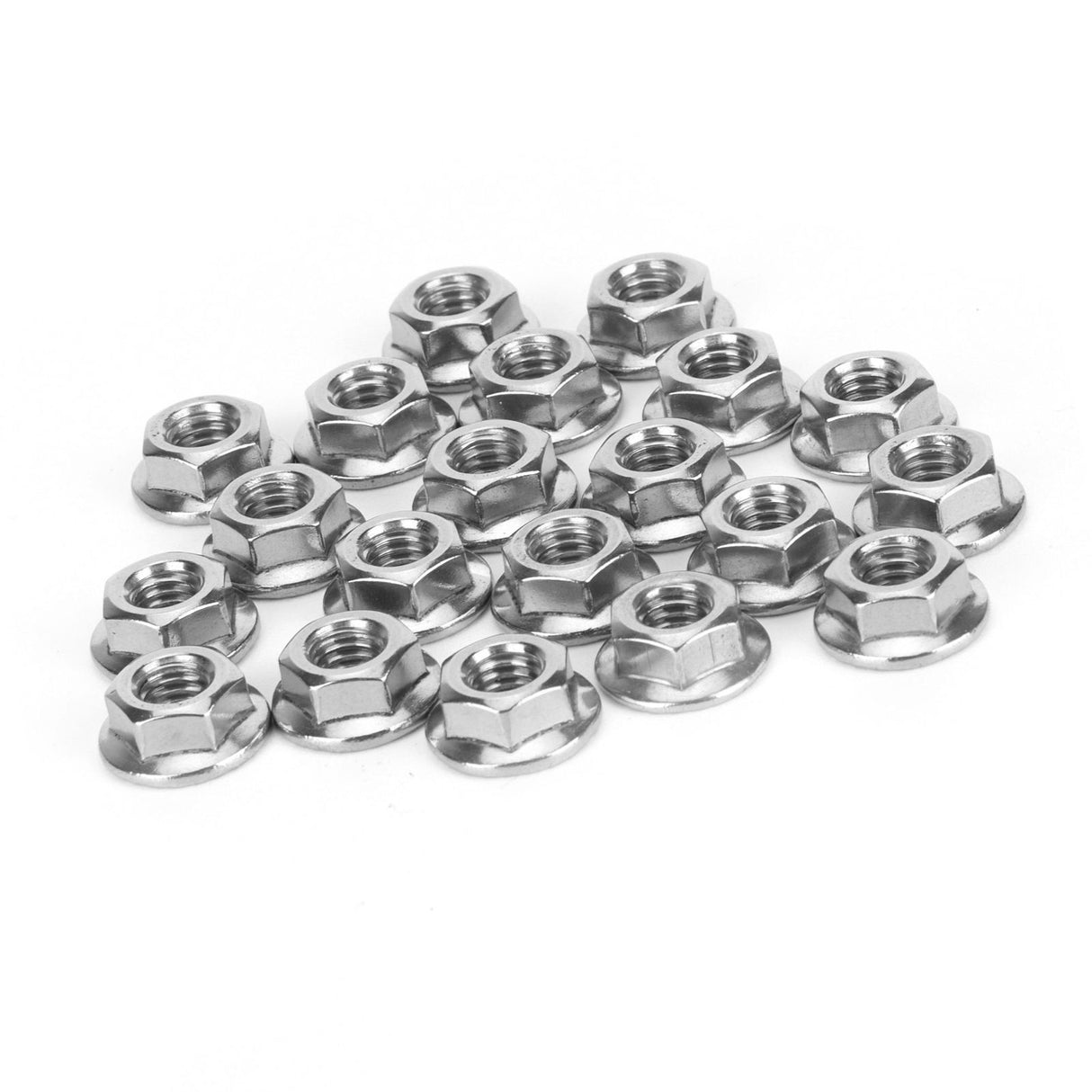 25Pcs Flange Nut Corrosion Resistant Stainless Steel Nuts Greenhouse Supplies AccessoriesM6