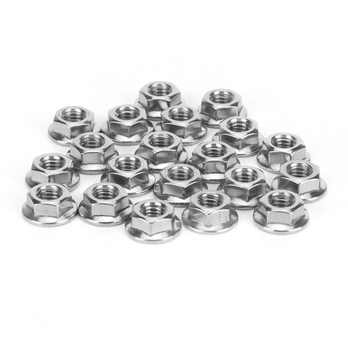 25Pcs Flange Nut Corrosion Resistant Stainless Steel Nuts Greenhouse Supplies AccessoriesM6