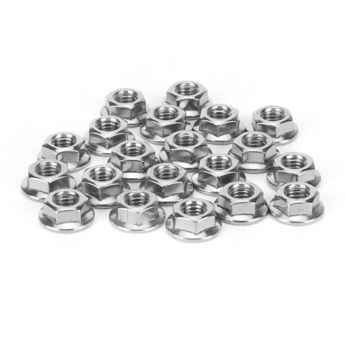 25Pcs Flange Nut Corrosion Resistant Stainless Steel Nuts Greenhouse Supplies AccessoriesM6