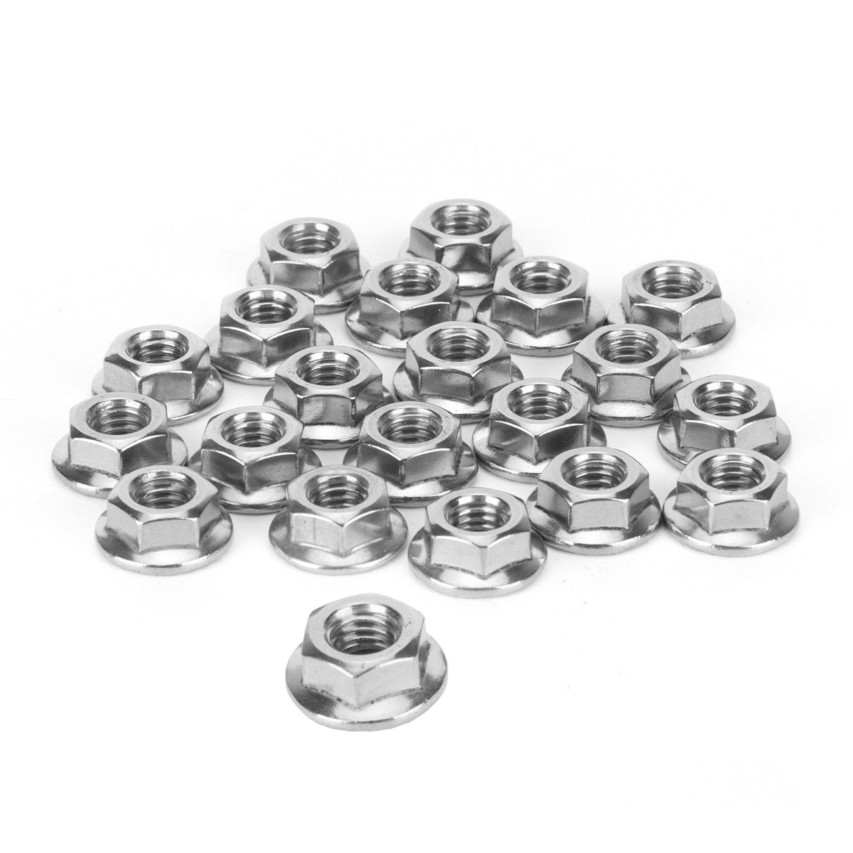 25Pcs Flange Nut Corrosion Resistant Stainless Steel Nuts Greenhouse Supplies AccessoriesM6