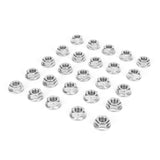 25Pcs Flange Nut Corrosion Resistant Stainless Steel Nuts Greenhouse Supplies AccessoriesM8