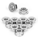 25Pcs Flange Nut Corrosion Resistant Stainless Steel Nuts Greenhouse Supplies AccessoriesM8