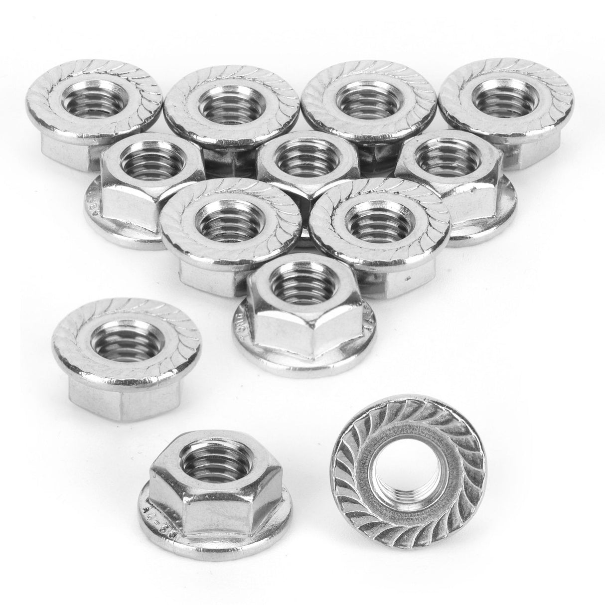 25Pcs Flange Nut Corrosion Resistant Stainless Steel Nuts Greenhouse Supplies AccessoriesM8