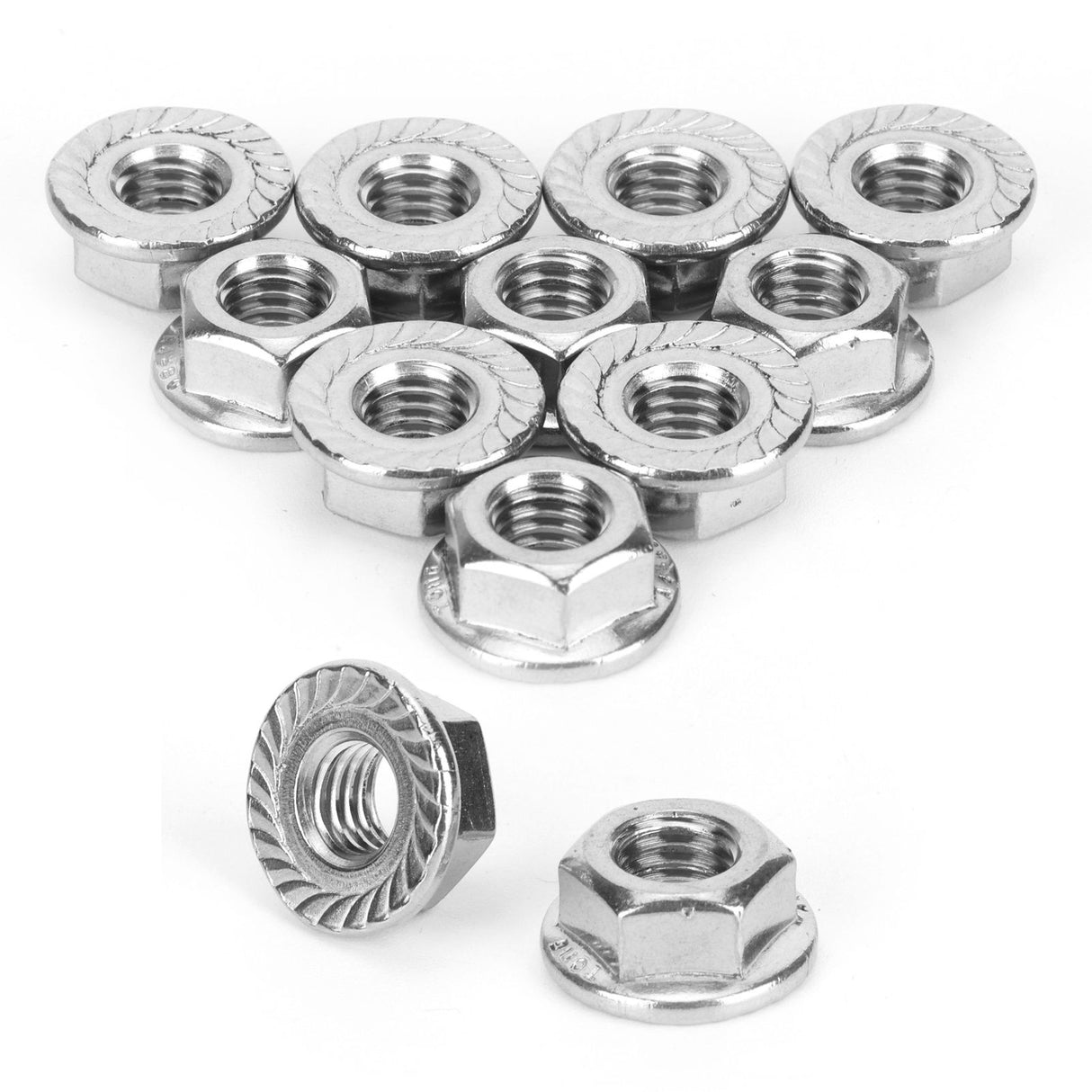 25Pcs Flange Nut Corrosion Resistant Stainless Steel Nuts Greenhouse Supplies AccessoriesM8
