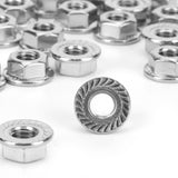 25Pcs Flange Nut Corrosion Resistant Stainless Steel Nuts Greenhouse Supplies AccessoriesM8