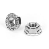25Pcs Flange Nut Corrosion Resistant Stainless Steel Nuts Greenhouse Supplies AccessoriesM8