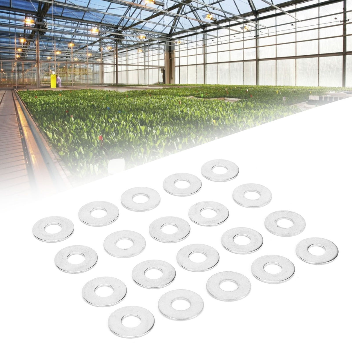 20PCS/Bag 304 Stainless Steel M6 Washers Gasket for Greenhouse Supplies Accessories