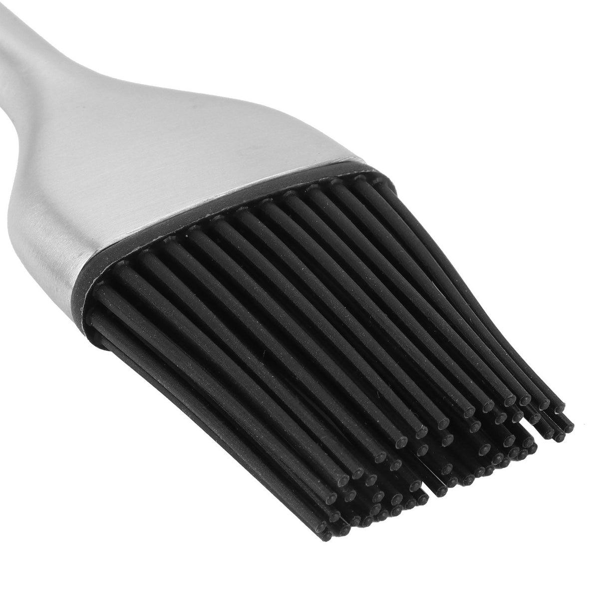 2Pcs/Set Stainless Steel Oil Brush with Food Grade Silicone Barbecue Baking Oil Brush for Home