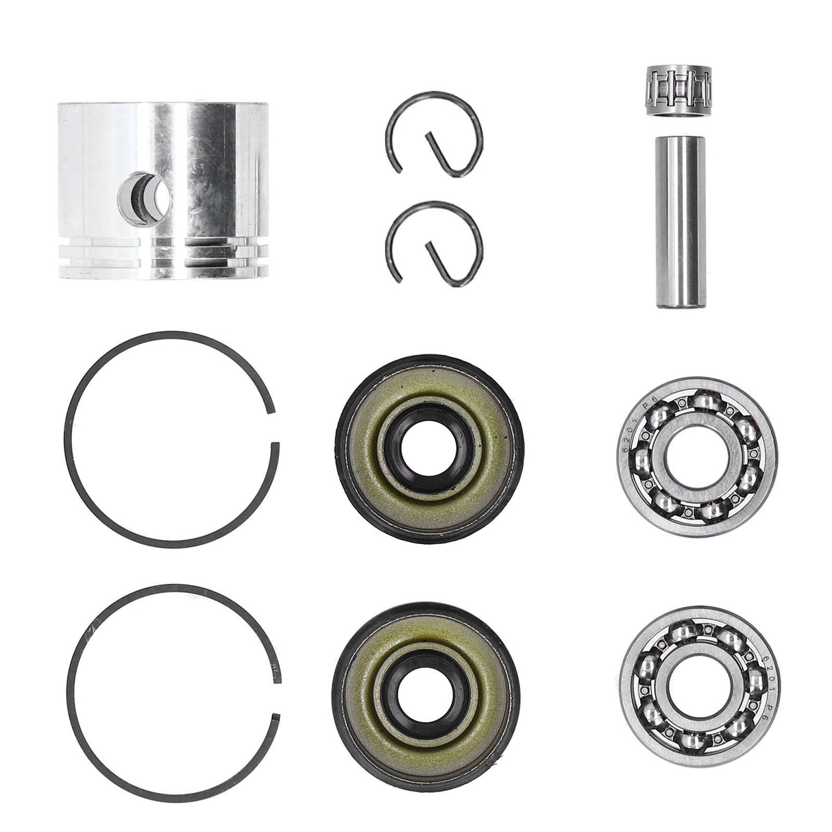 41.1mm Piston Kit Crank Bearing Fit for Poulan 220 221 260 1950 2150 2250 2450 2550
