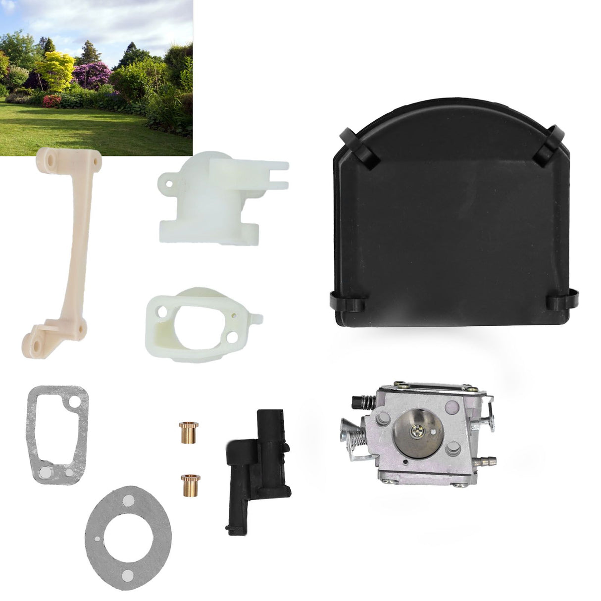 Carburetor Intake with Air Filter Cover Assembly Fit for Husqvarna 268 272 272XP Chainsaw