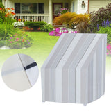 Water Resistant Chair Cover Indoor Outdoor Garden Patio Furniture Dust Cover ProtectorStripe 68.5x76x51x106.5cm - Extra Image