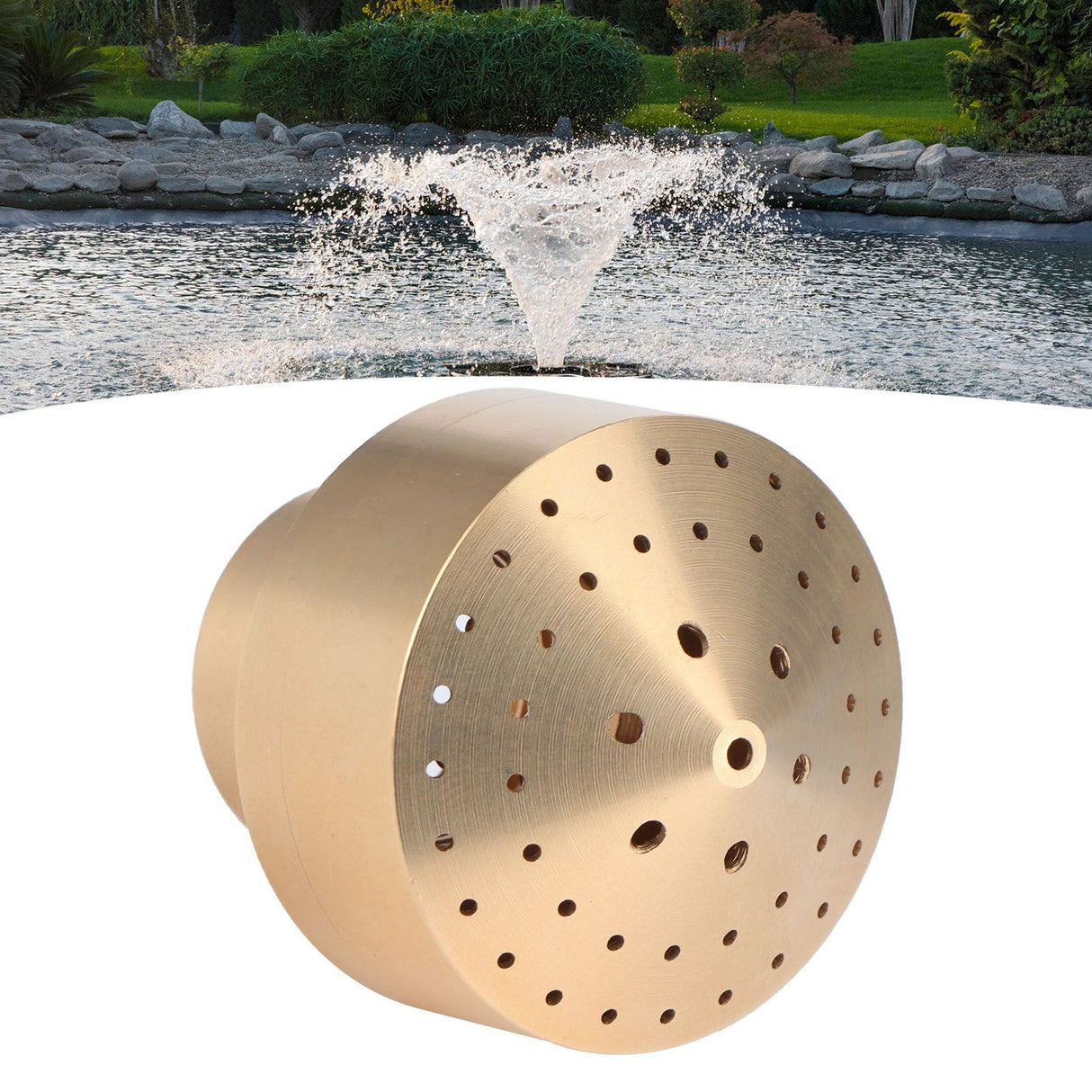 Female Thread Brass Fountain Nozzle Spray Head Sprinkler for Landscape Architecture DecorG1/2 20mm