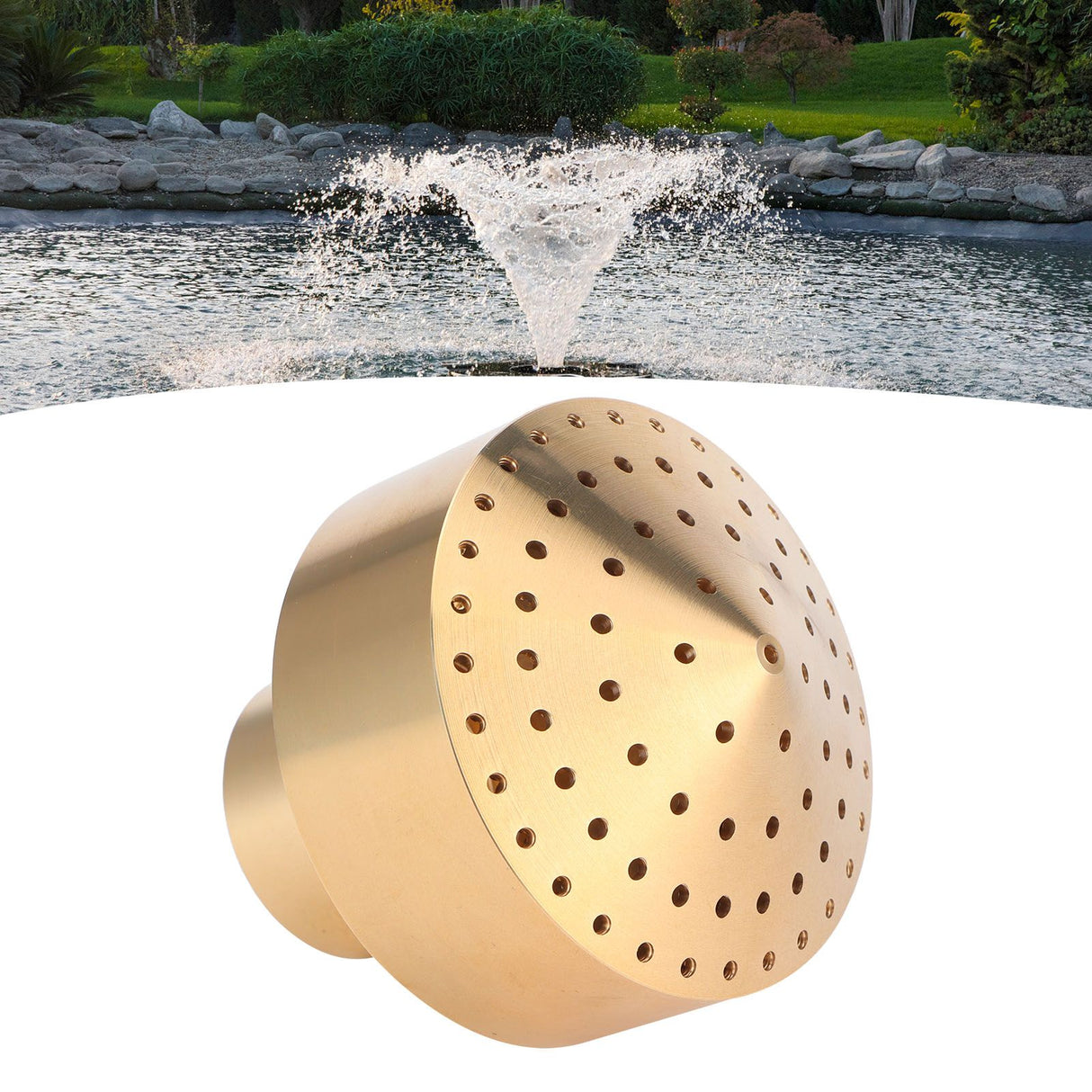 Female Thread Brass Fountain Nozzle Spray Head Sprinkler for Landscape Architecture DecorG1 32mm