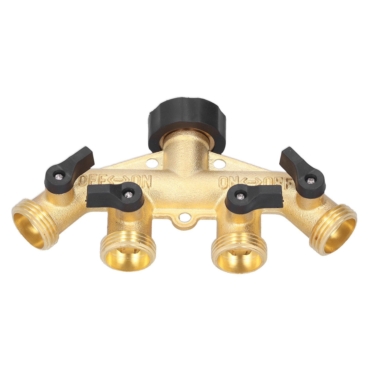 G3/4 4‑Way Water Hose Splitter Garden Hose Adapter Watering Connector Distributor for Faucet