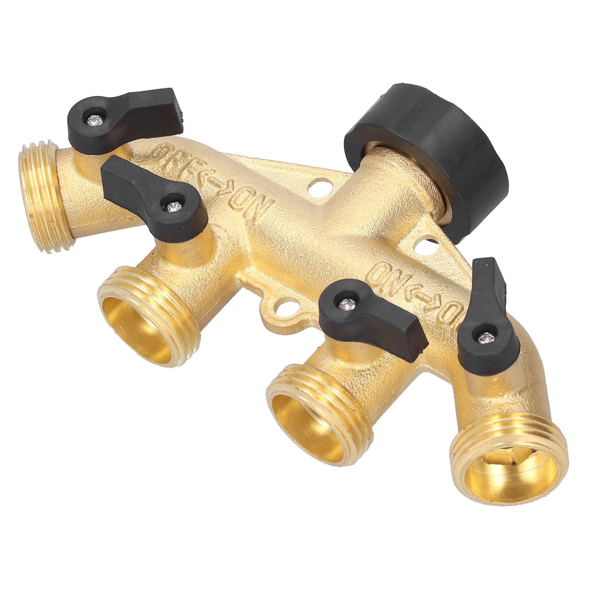 G3/4 4‑Way Water Hose Splitter Garden Hose Adapter Watering Connector Distributor for Faucet