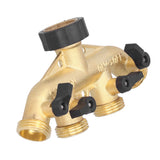 G3/4 4‑Way Water Hose Splitter Garden Hose Adapter Watering Connector Distributor for Faucet - Rear View