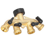 G3/4 4‑Way Water Hose Splitter Garden Hose Adapter Watering Connector Distributor for Faucet