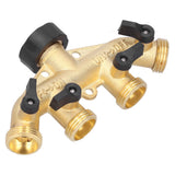 G3/4 4‑Way Water Hose Splitter Garden Hose Adapter Watering Connector Distributor for Faucet